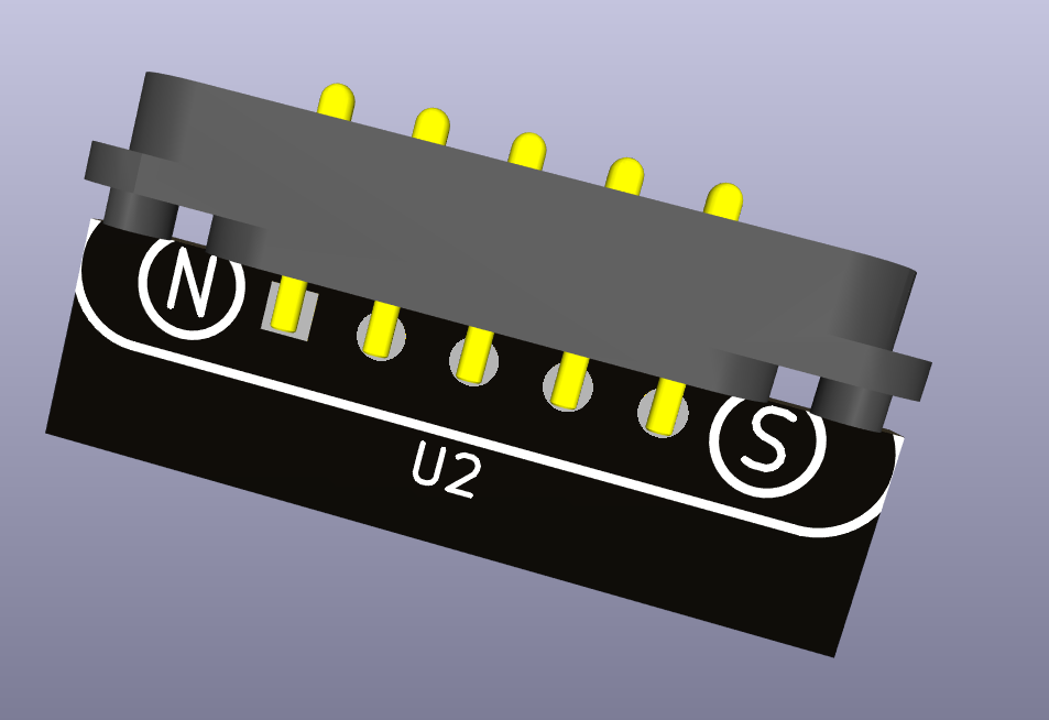 Sketchy connector top view